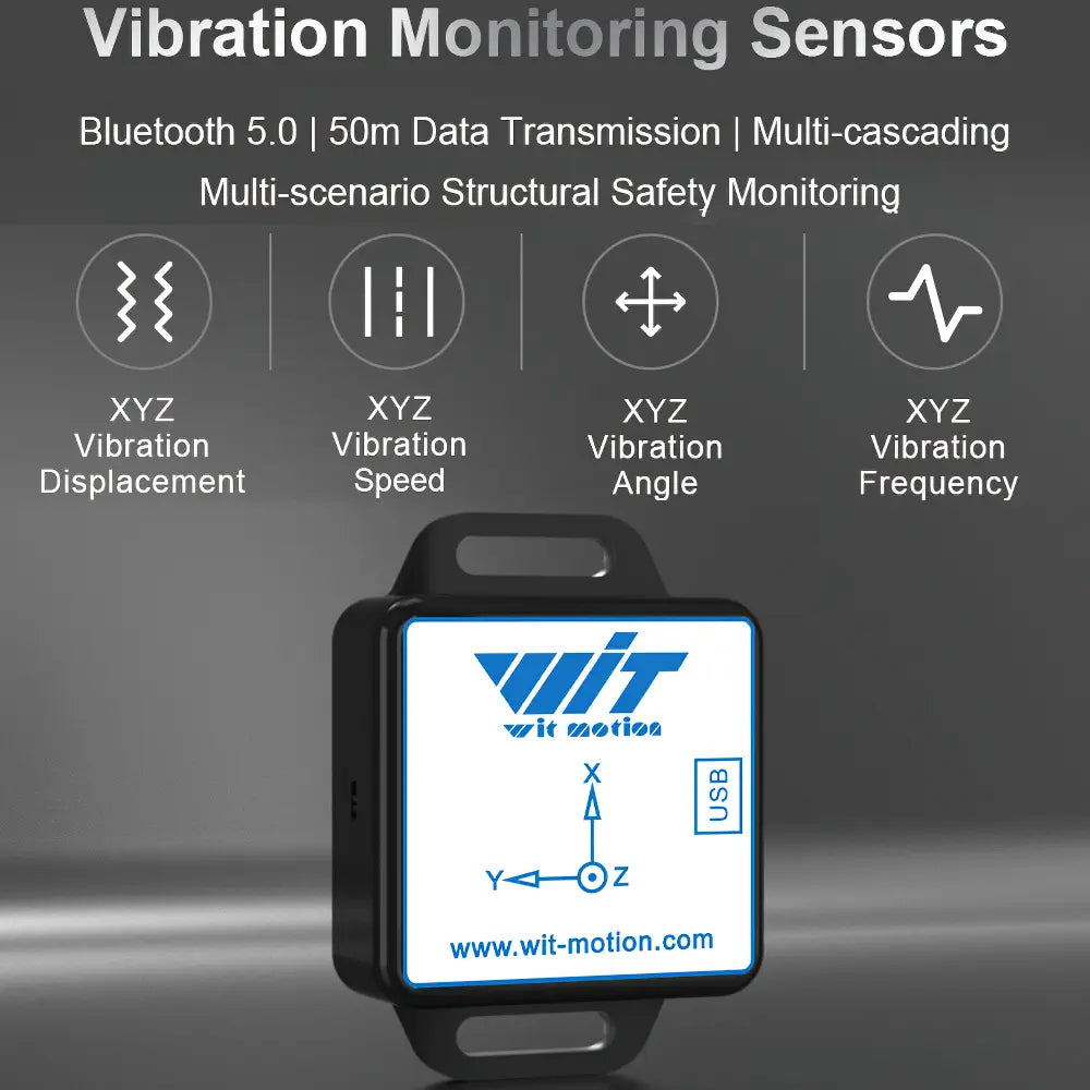 Witmotion WTVB01-BT50 Bluetooth MPU6050 Multi-Cascade High-Stability 3-Axis Vibration Sensor - RobotShop Witmotion WTVB01-BT50 Bluetooth MPU6050 Multi-Cascade High-Stability 3-Axis Vibration Sensor - RobotShop