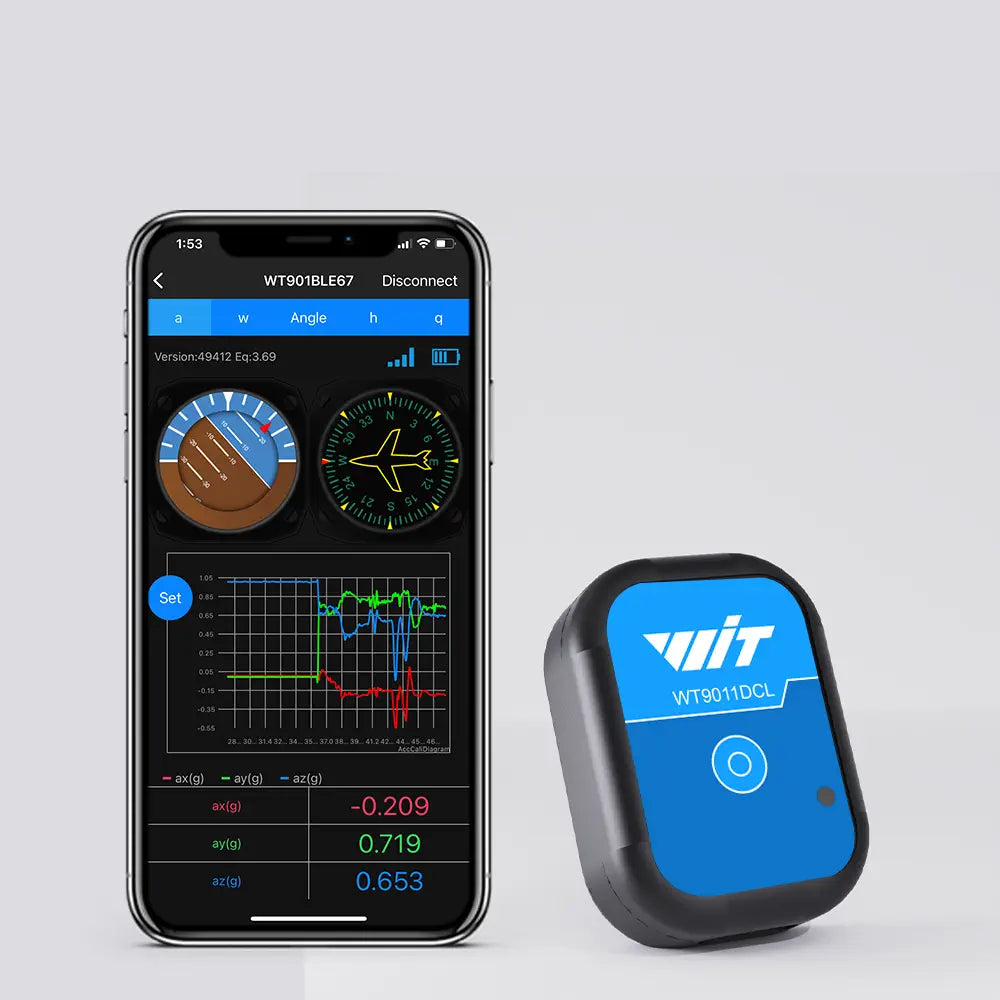 Witmotion WT9011DCL MPU9250 Bluetooth Accelerometer Sensor, High ...