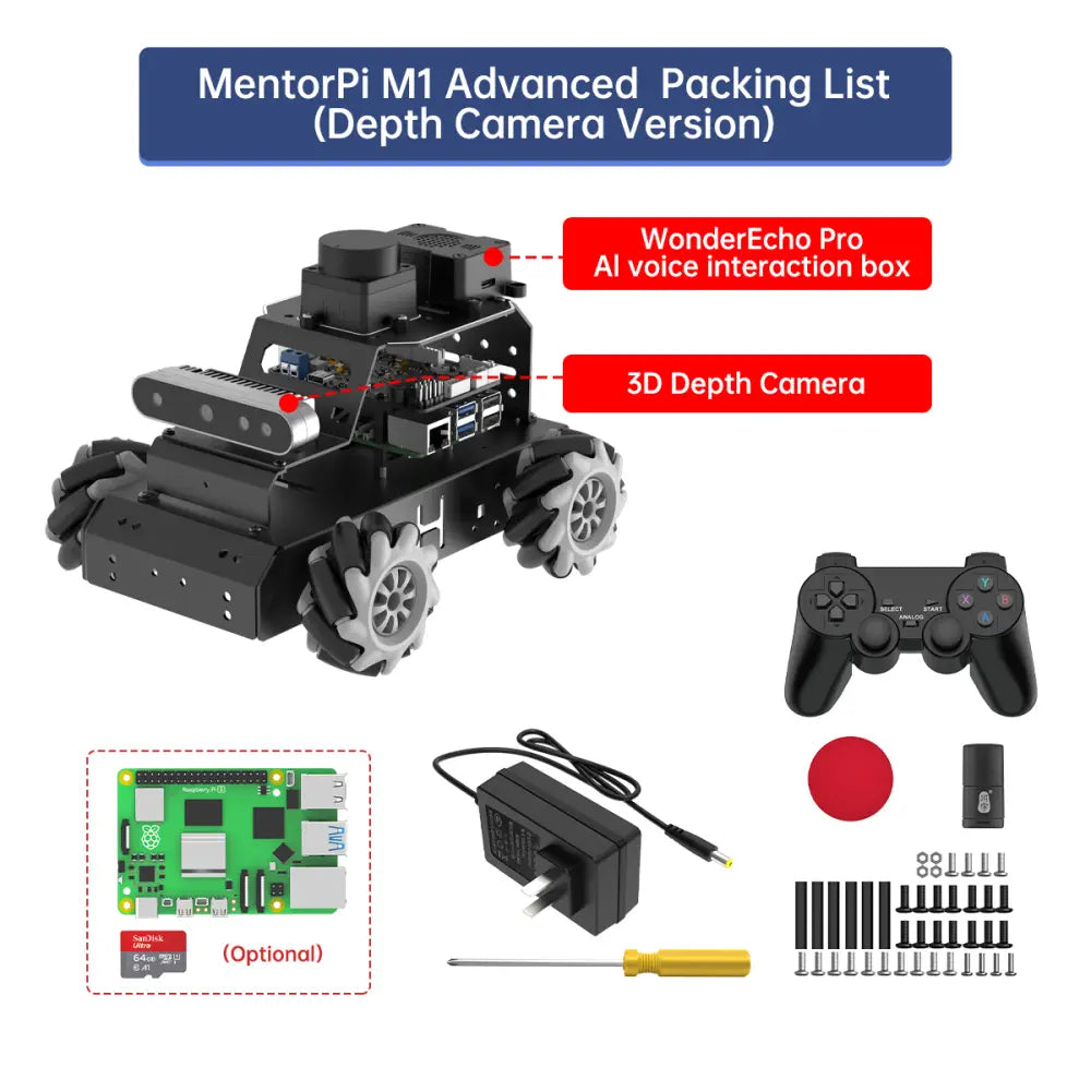 Hiwonder MentorPi M1 Raspberry Pi Robot Car – Mecanum wheel ROS2 Hiwonder MentorPi M1 Raspberry Pi Robot Car – Mecanum wheel ROS2