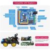 Smart Robot Car Kit with Raspberry Pi 4B/5, Open Source Python, AI Visual Recognition Line Tracking Obstacle Avoidance, Electronic DIY Kit Programming Robotic Gifts (with Raspberry Pi 4B4G)