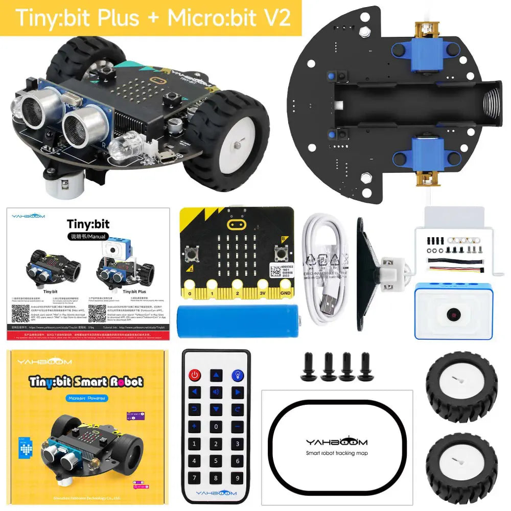 Yahboom Tiny:bit Plus smart car compatible with Micro:bit V2 (incl