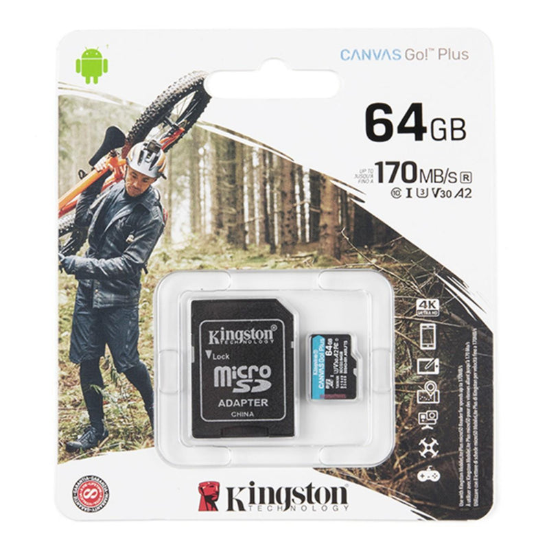 Kingston 64GB SD/MicroSD Memory Card w/ Adapter