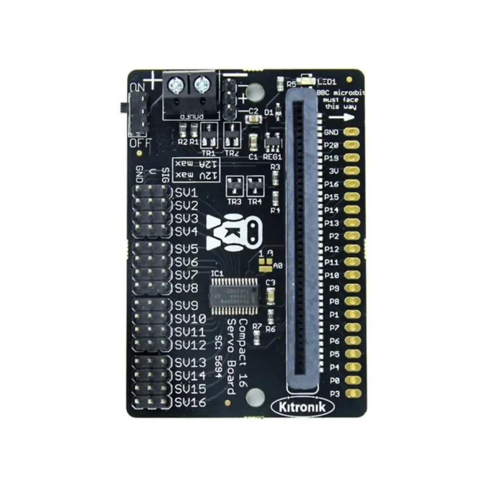 Kitronik Compact 16 Servo Driver Board for the BBC micro:bit