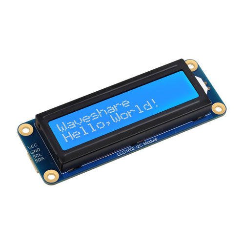 Waveshare LCD1602 I2C Module, White on Blue, 16x2 Characters LCD, 3.3V/5V