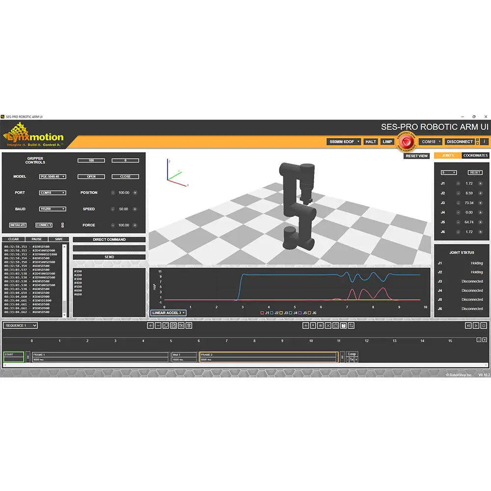 Lynxmotion SES-PRO Robotic Arm UI - Free to Download