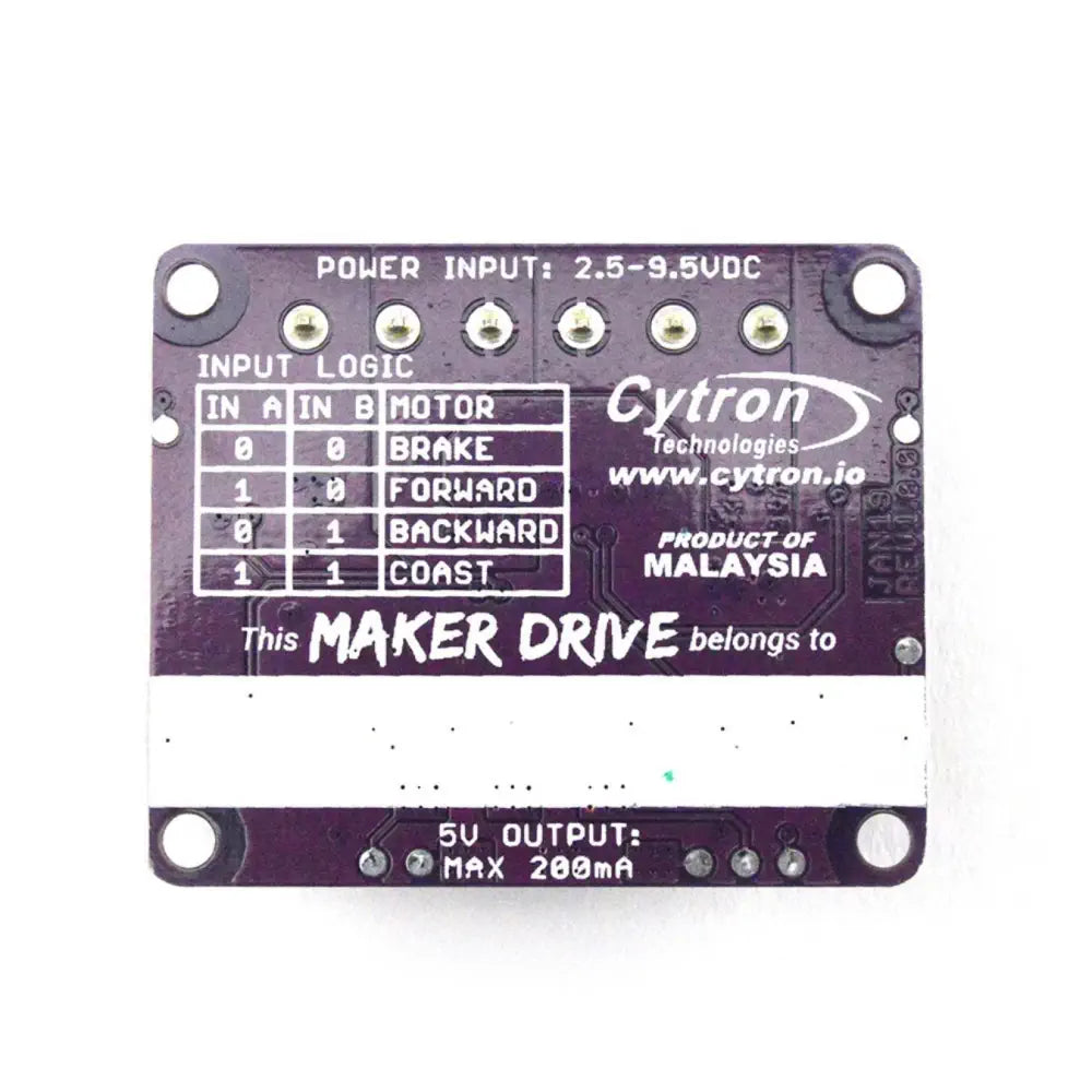 Maker Drive H-Bridge Motor Driver for Beginner - RobotShop