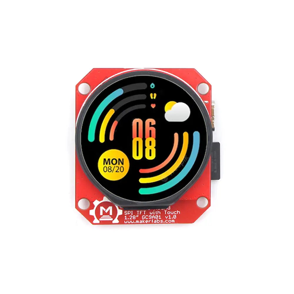 MaTouch Round SPI TFT Display w/ Touch Feature, 1.28 inch, ESP32-S3 Compatible