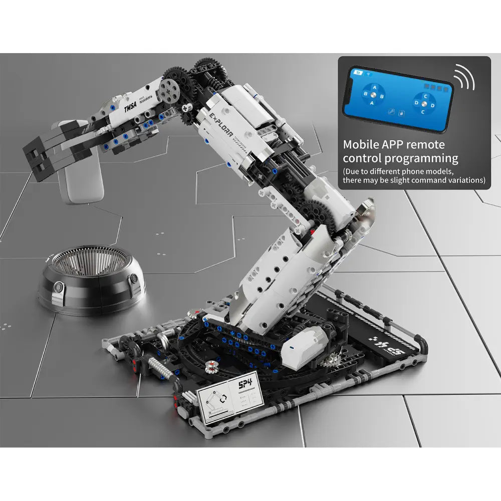 Multi-Axis STEM Collaborative Mechanical Arm Brick Construction Kit