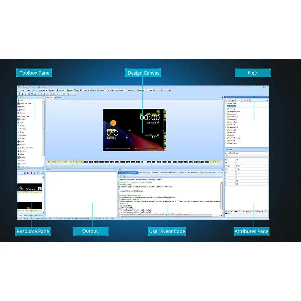 Nextion NX3224F028 2.8-Inch Discovery Series Resistive HMI Touch