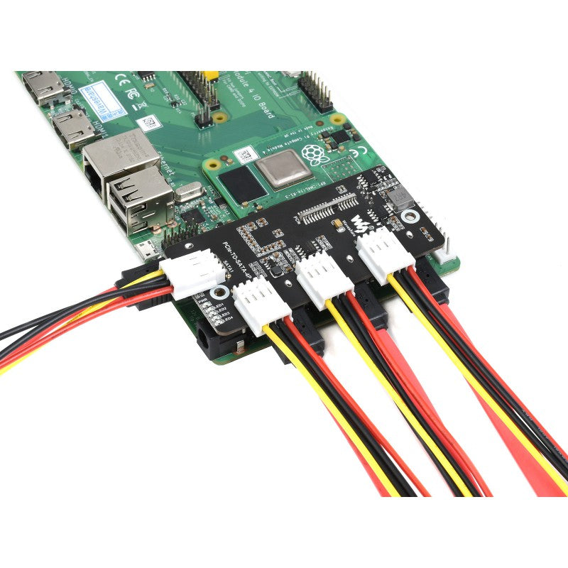 PCIe to 4-Ch SATA 3.0 Expander, 6Gpbs High-speed SATA Interface, Supports CM4
