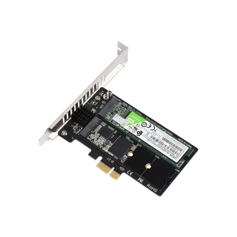 Waveshare PCIe X1 to 2-ch M.2 SATA 6Gbps Expander, JMB582 Control