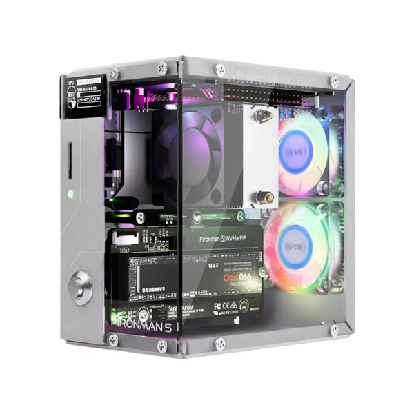 む*ん様 Raspberry Pi 4　modelB　Pironman ミニPC Pironman Raspberry Pi 4 Case, Raspberry Pi Mini PC - Aluminum