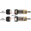 Pololu 298:1 Micro Metal Gearmotor HP 6V w/ 12 CPR Encoder, Back Connector