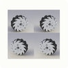 127mm Mecanum Wheels w/ Bearing Rollers (2x Left, 2x Right)