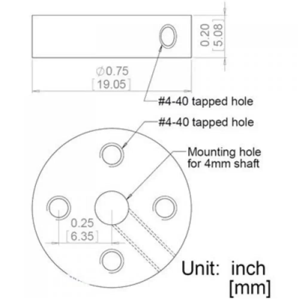 Pololu Universal 4mm Mounting Hub (4-40)