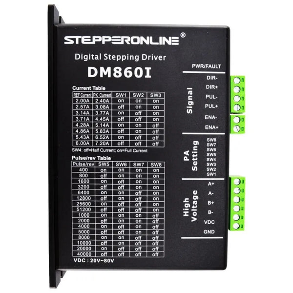 20-80V 2.4-7.2A Digital Stepper Motor Driver for Nema 34 - RobotShop