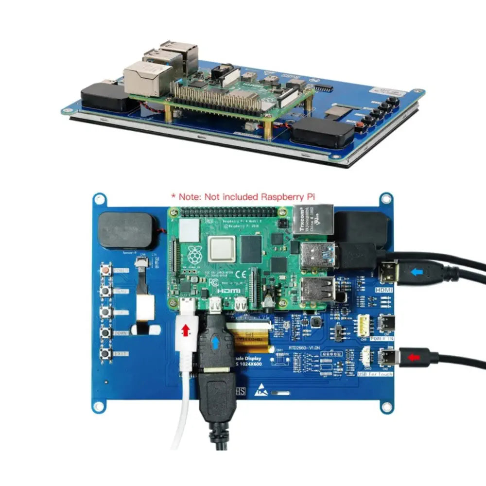 RC070N 7 inch Touch Display 1024x600 HDMI Monitor for Raspberry Pi