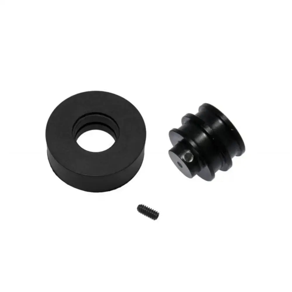 Large Rubber Wheel w/ Hub 38mm Diameter 3mm Shaft Hole - Black