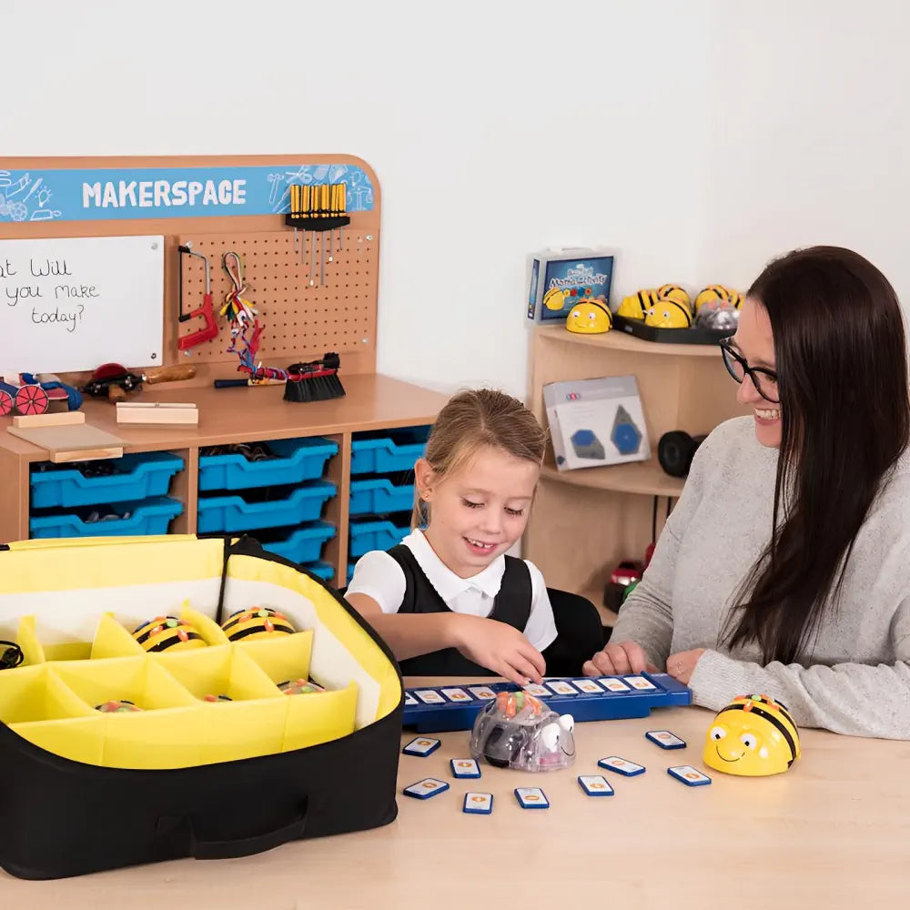 TTS Blue-Bot See &amp; Say - Educational Coding Robot for Kids -  Hive Storage Bag &amp; Docking Station Included - Classroom STEM Learning Tool | Blue-Bot Set