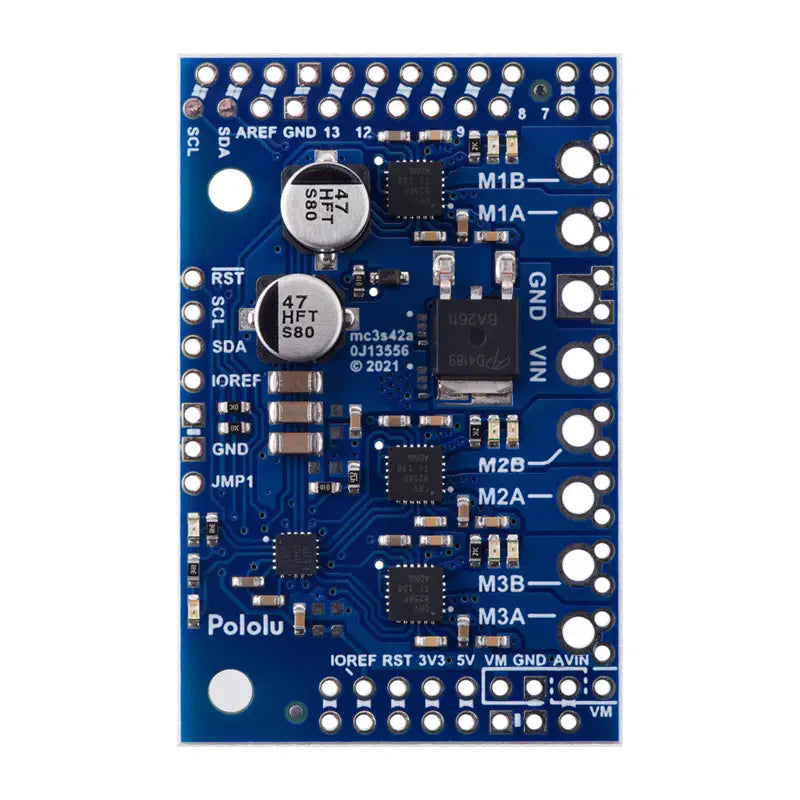 Motoron M3S256 Triple Motor Controller Shield Kit for Arduino (w/ Connectors)