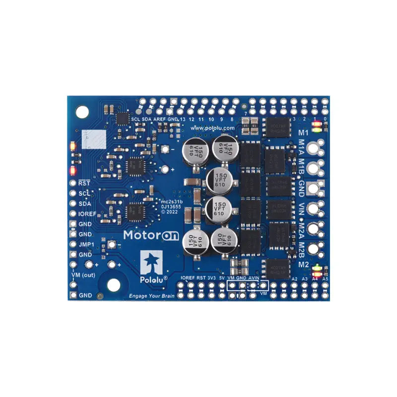 Motoron M2S18v20 Dual High-Power Motor Controller for Arduino (No Connectors)