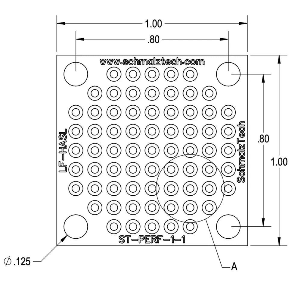 Prototyping PCB, Perfboard - 1" x 1" - 4 Pack