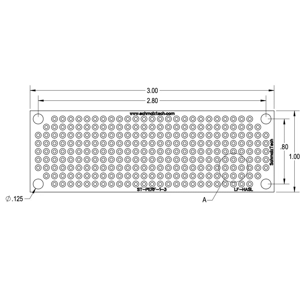 Prototyping PCB, Perfboard - 1" x 3" - 2 Pack