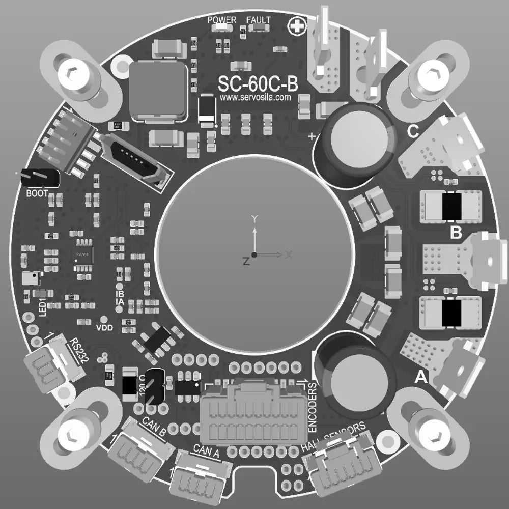 Servosila SC-60C Servo Drive (circular shape, hollow shaft)