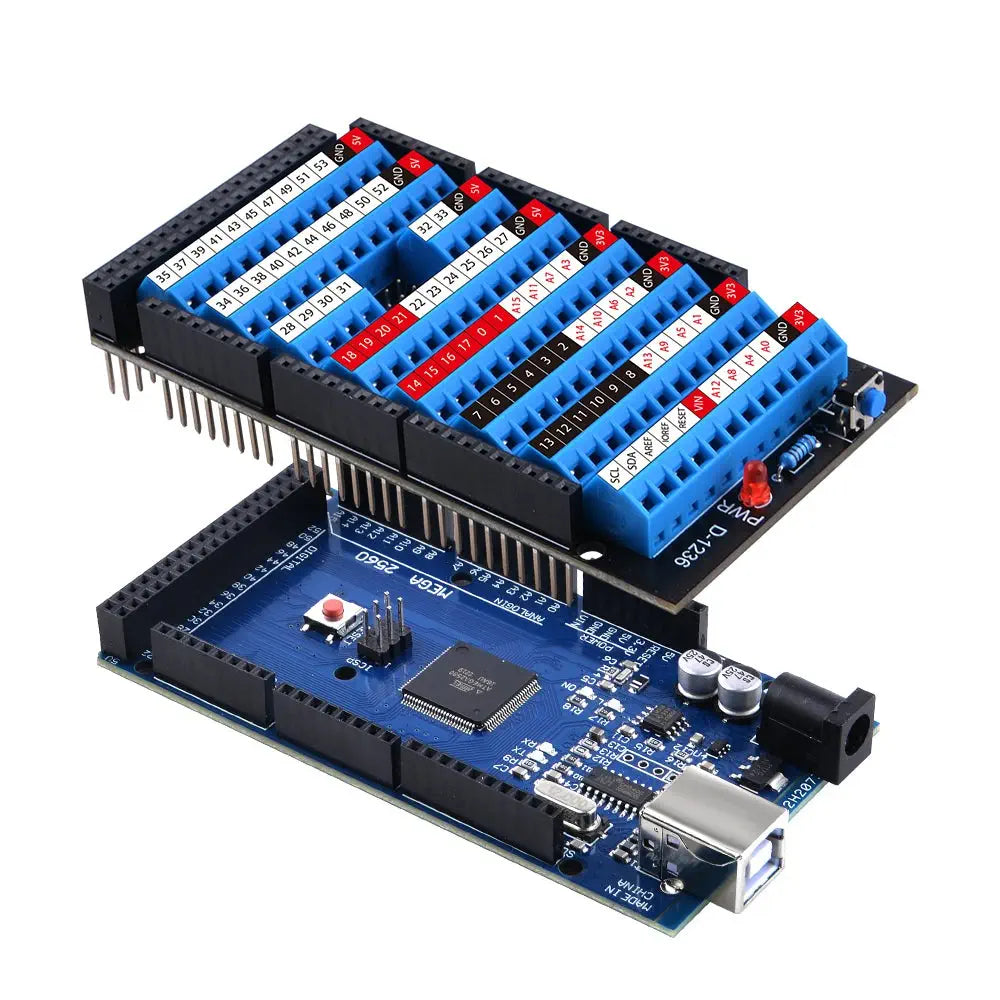 Arduino MEGA 2560 R3 互換機 4台セット Screw Terminal Block GPIO Expansion Board for Arduino MEGA 2560 R3