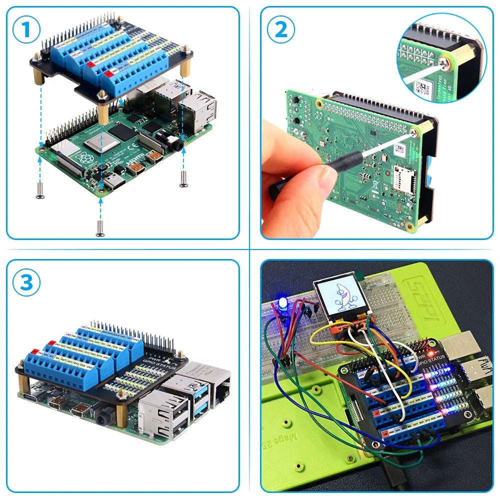 52Pi GPIO Screw Terminal HAT for Raspberry Pi - RobotShop