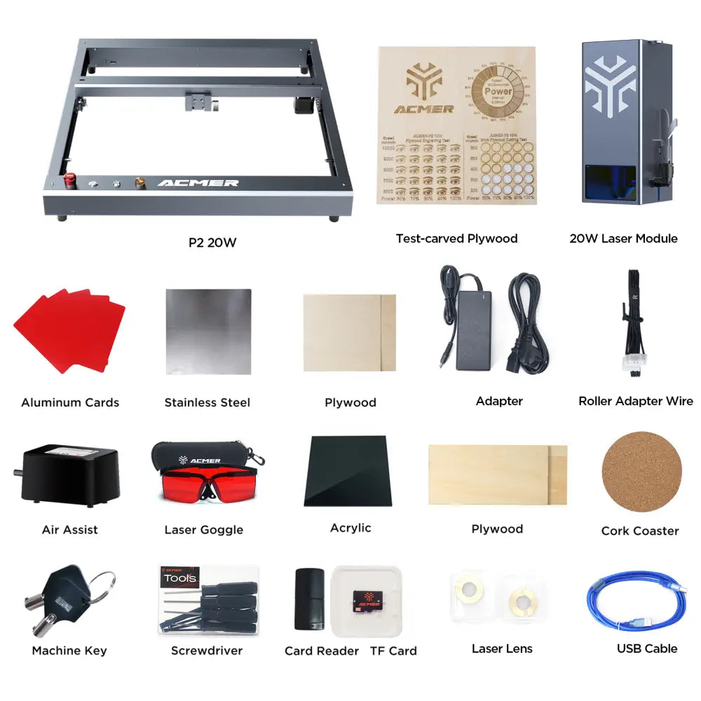 ACMER P2 20W Laser Engraver Cutting Machine - RobotShop