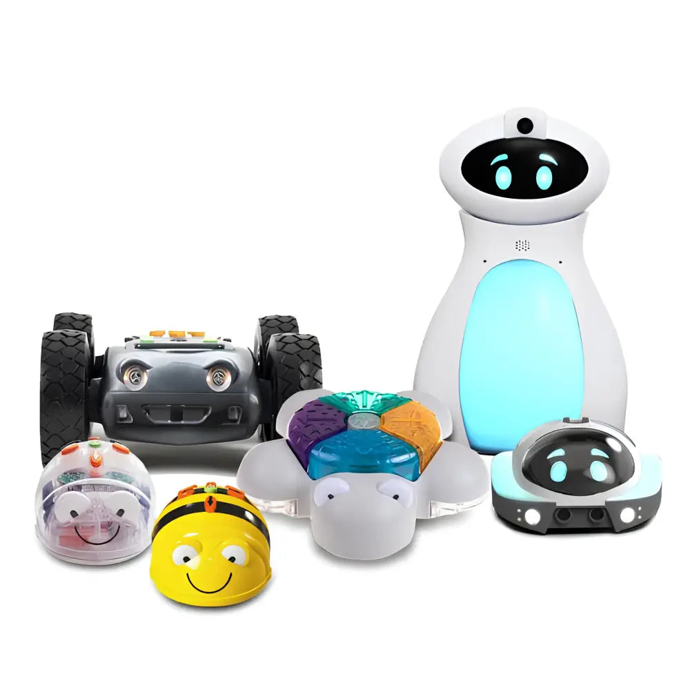 TTS Programming Journey Bundle - Coding Toy Robots Set - Glow &amp; Go, Bee-Bot, Blue-Bot, Tuff-Bot, Loti-Bot &amp; Oti-Bot - Computational Thinking &amp; STEM Learning | 6 Robot Kit