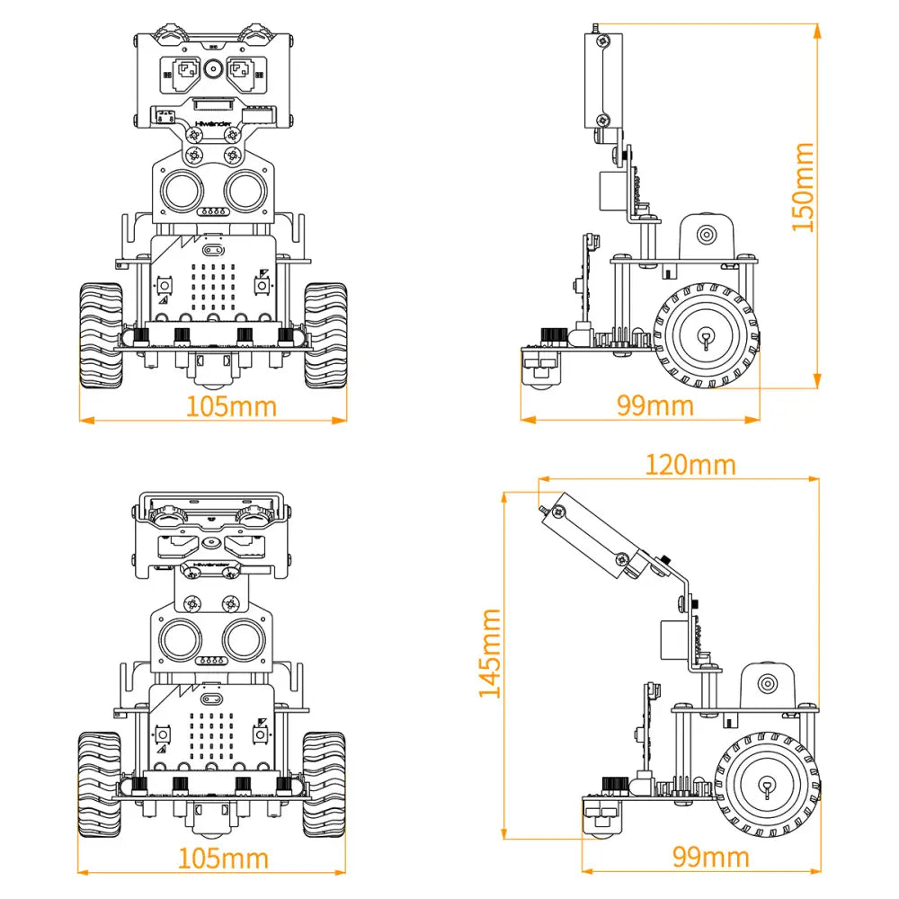 AI Vision Robot Nexbit, micro:bit Programming Educational Robot, Support WonderCam Smart Vision Module (Standard kit/without microbit)