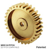 ServoCity 2305 Series Brass, MOD 0.8, Servo Gear (25 Tooth Spline, 30 Tooth)