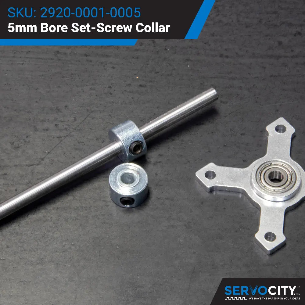 ServoCity 2920 Series Set-Screw Collar 5mm Bore (2x)