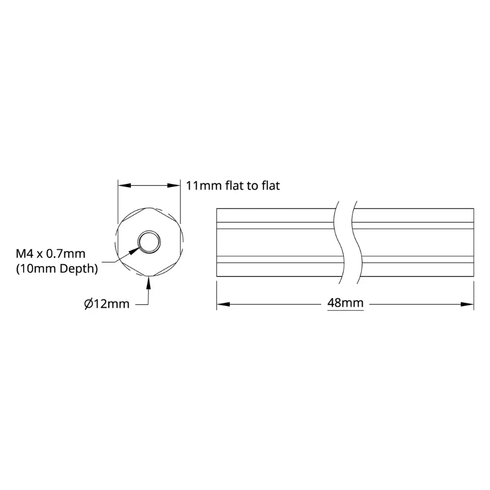 ServoCity 12mm REX Shaft (48mm Length)