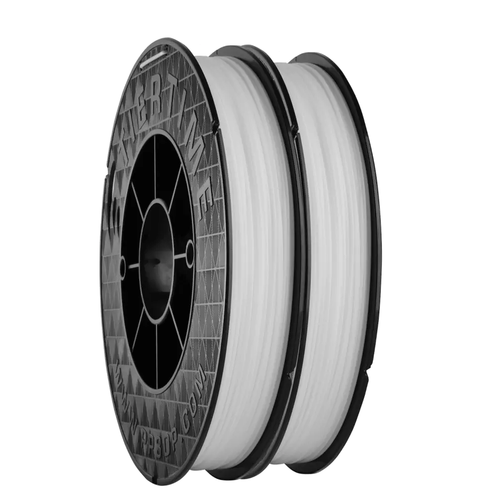 UP Fila ABS Plus for 3D Printer, 1.75mm, 2 spools of 500g rolls, White