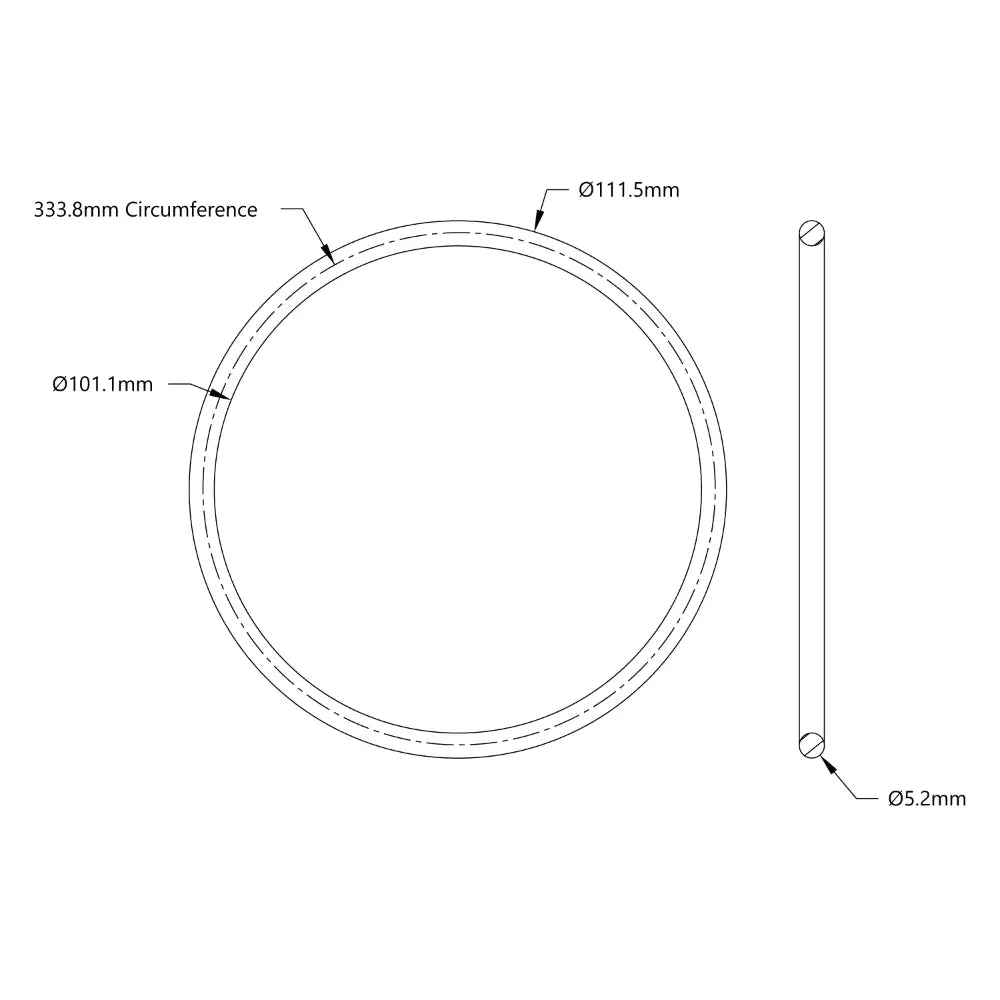 ServoCity 3405 Series Round Belt (5mm Cord Diameter, 334mm Circumference)