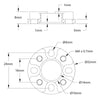 ServoCity 1505 Series 32mm OD Counterbored Pattern Spacer (8mm Length)