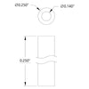 ServoCity 0.250" Length, 1/4" OD Spacers for #6 Screw Size (0.140” ID)