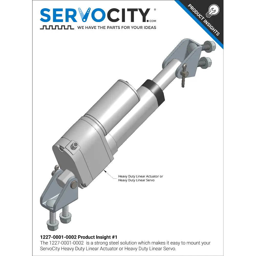 ServoCity Universal Mounting Bracket for Heavy-Duty Linear Actuator -  RobotShop