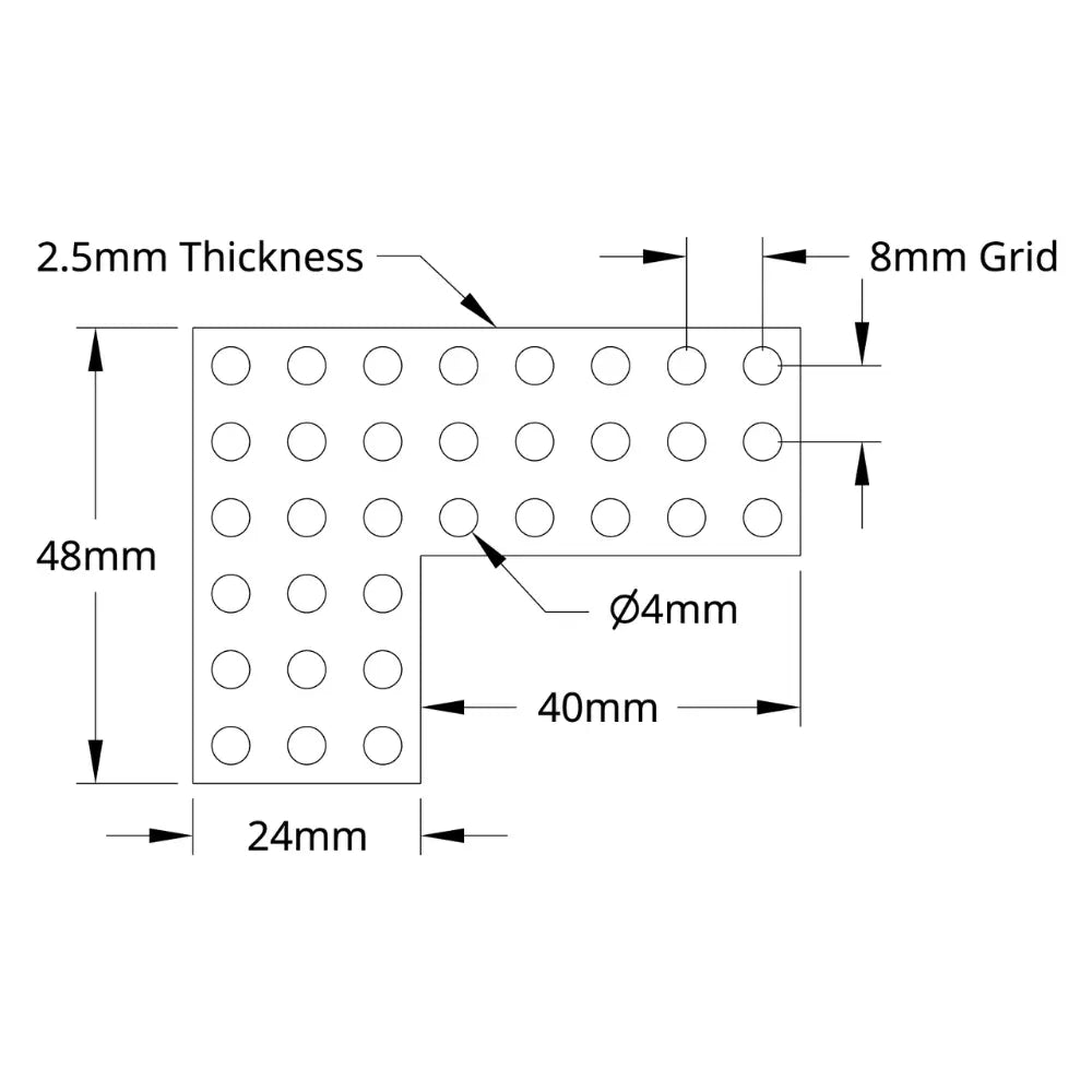ServoCity 1137 Series Flat Grid Bracket (1-1) - 2 Pack