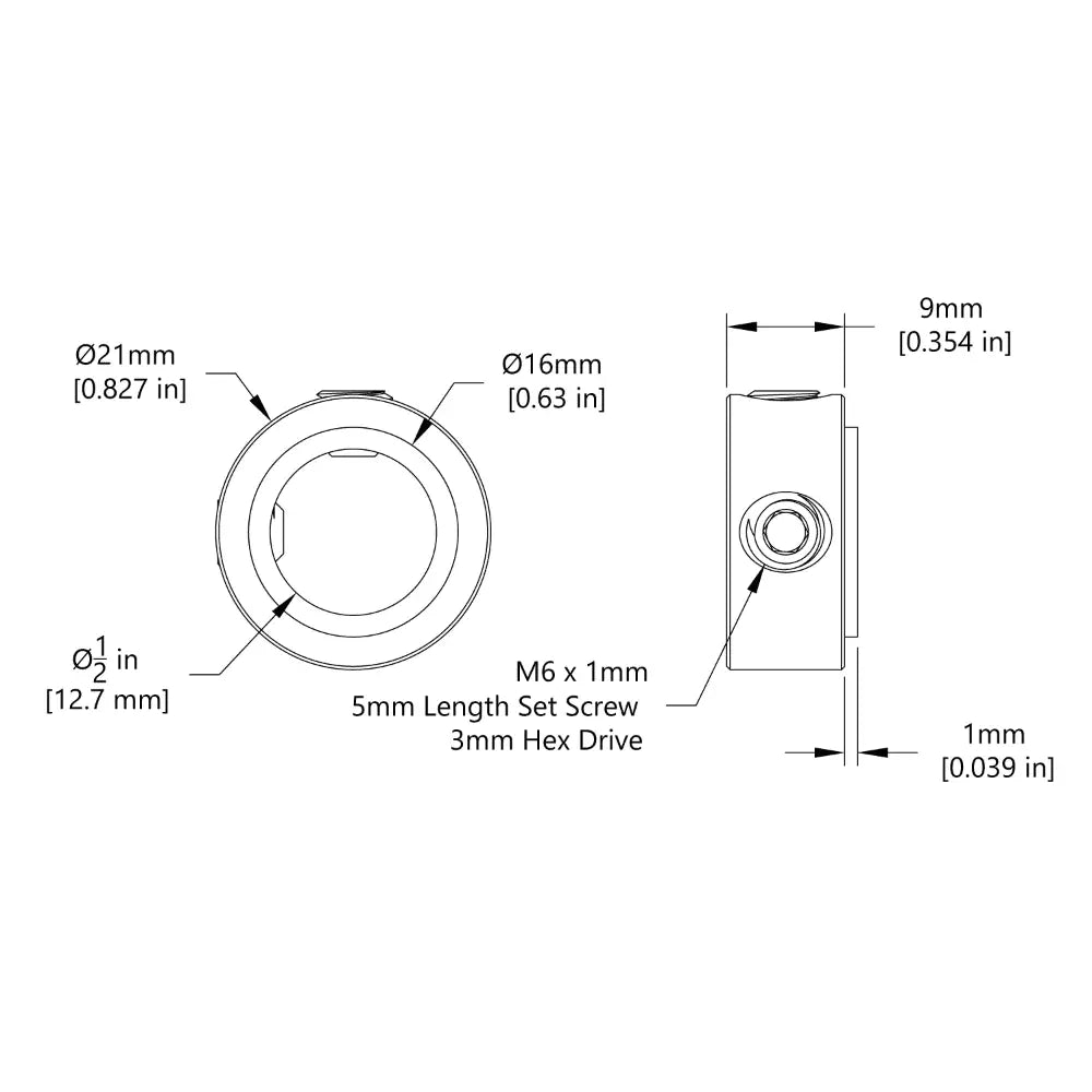 ServoCity 2920 Series Set-Screw Collar (1/2" Bore) - 2 Pack