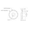 ServoCity 15 Tooth Press Fit Sprocket (0.1227" Pitch, 0.125" Bore)