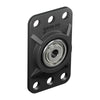 ServoCity 4mm Bore Flat Pillow Block (16mm x 32mm Mounting Pattern) - 2 Pack