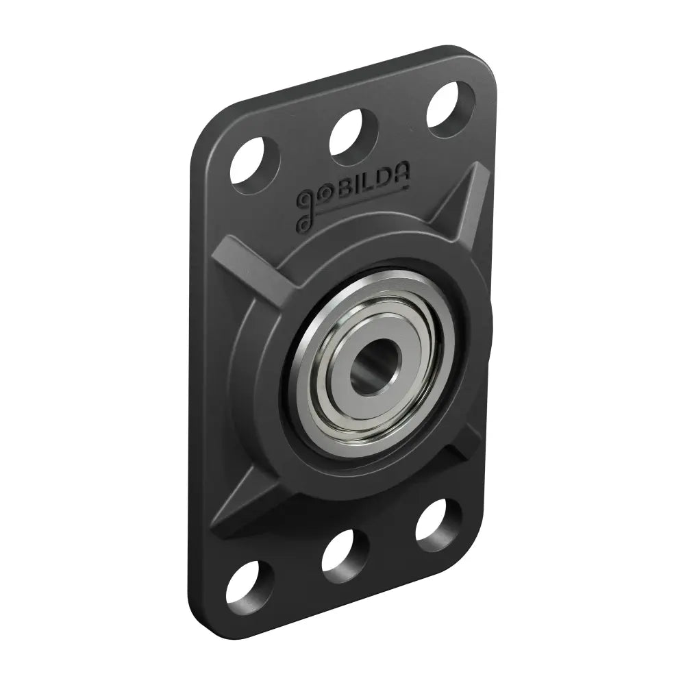 ServoCity 4mm Bore Flat Pillow Block (16mm x 32mm Mounting Pattern) - 2 Pack