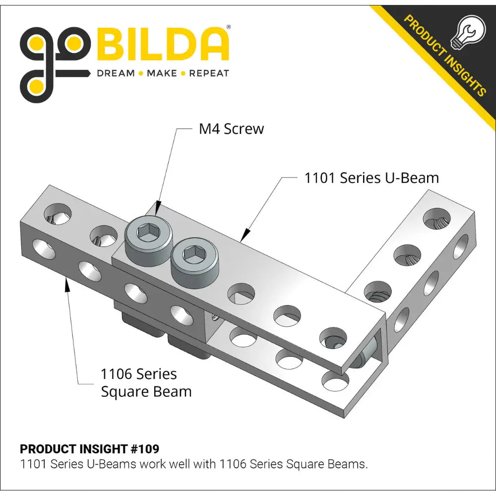 ServoCity 1106 Series Square Beam (21 Hole, 168mm Length)