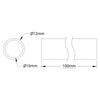 ServoCity 4100 Series Tube (10mm ID x 12mm OD, 100mm Length)