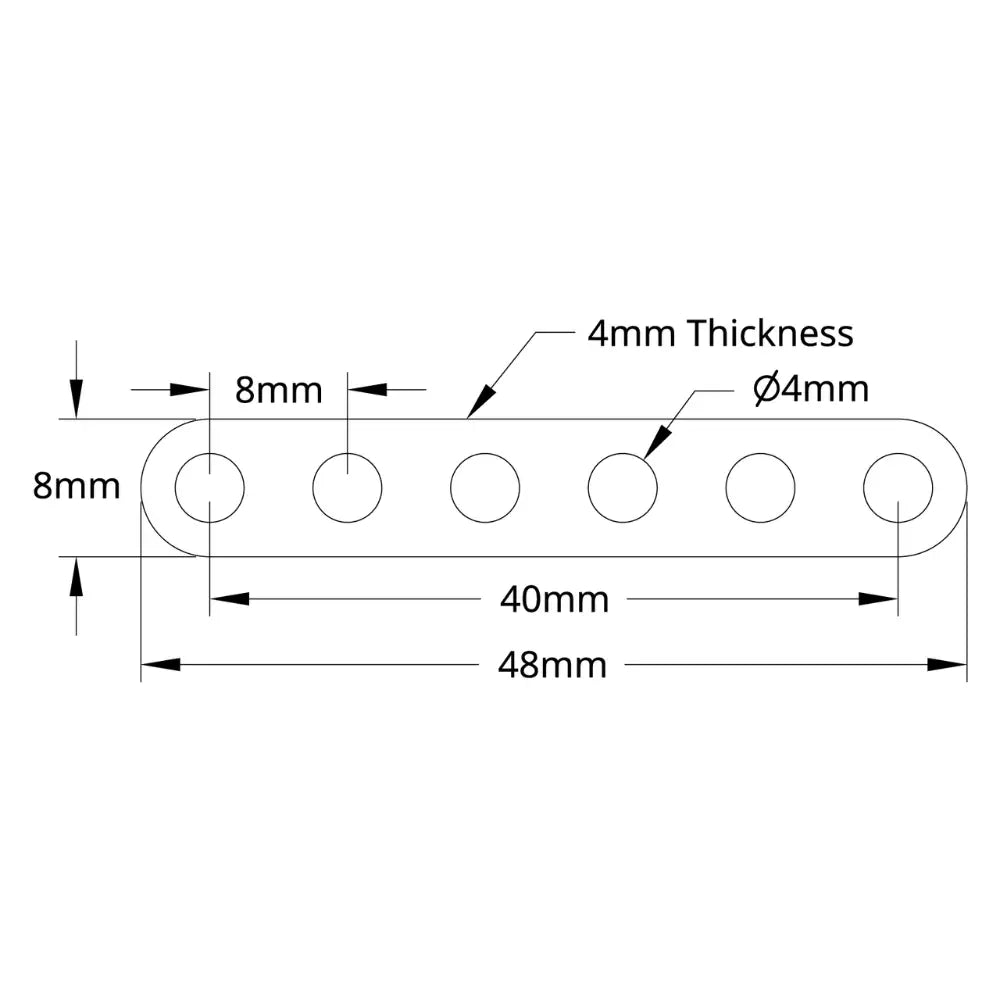 ServoCity 1102 Series Flat Beam (6 Hole, 48mm Length) - 2 Pack