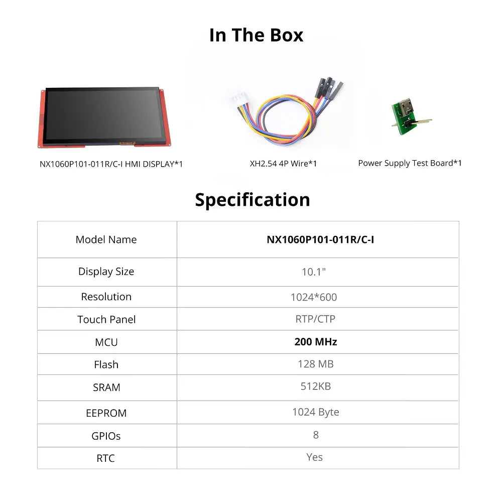 Nextion 10.1” Intelligent Series HMI Touch Display (NX1060P101-C)